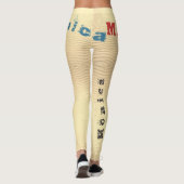 Individuelle Name Gelbe Wüste Sand Leggings (Rückseite)