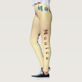 Individuelle Name Gelbe Wüste Sand Leggings (Links)