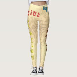 Individuelle Name Gelbe Wüste Sand Leggings