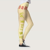 Individuelle Name Gelbe Wüste Sand Leggings (Rechts)