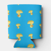 Individuelle Name gelber Streifen blaue Gummiente Dosenkühler (Rückseite)