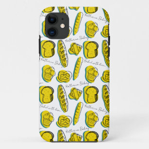 Individuelle Name Gelbes Bäckereimuster Case-Mate iPhone Hülle
