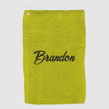 Individuelle Name Gelbes Lederhandtuch
