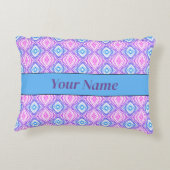 Individuelle Name Geometric Square & Diamond Dekokissen (Rückseite)