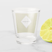 Individuelle Name Geometric Warm Neutral Polka Dot Schnapsglas (Rückseite)