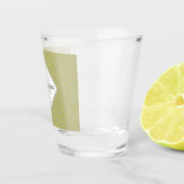 Individuelle Name Geometric Warm Neutral Polka Dot Schnapsglas (Rechts)
