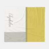 Individuelle Name geometrischer Farbblöcke Fleecedecke (Vorderseite (Horizontal))