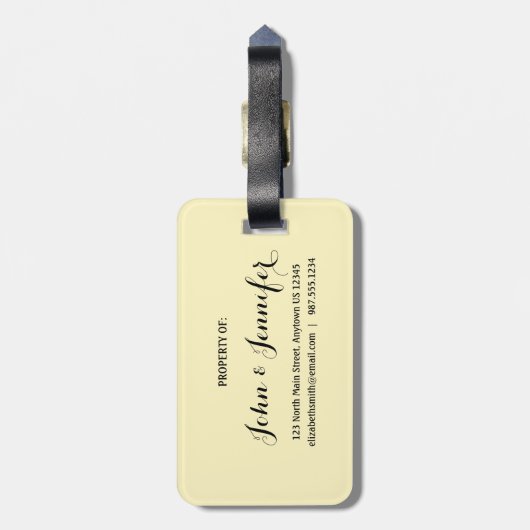 Individuelle Name Gepäckanhänger (Rückseite vertikal)