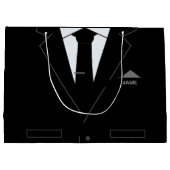 Individuelle Name-Geschenktasche mit Business Blac Große Geschenktüte (Rückseite)