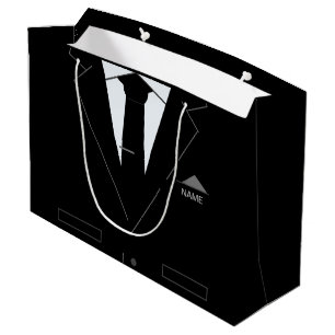 Individuelle Name-Geschenktasche mit Business Blac Große Geschenktüte