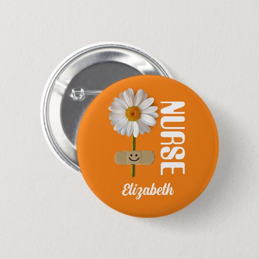 Individuelle Name-Geschenktasten für Krankenschwes Button (Vorne & Hinten)