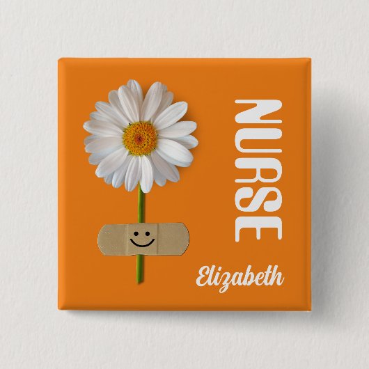 Individuelle Name-Geschenktasten für Krankenschwes Button (Vorderseite)