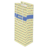 Individuelle Name Geschenktüte Für Weinflaschen (Vorderseite Schrägansicht)