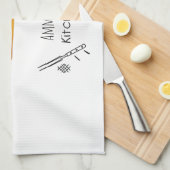 Individuelle Name Geschirrtuch (Viertel Falte)