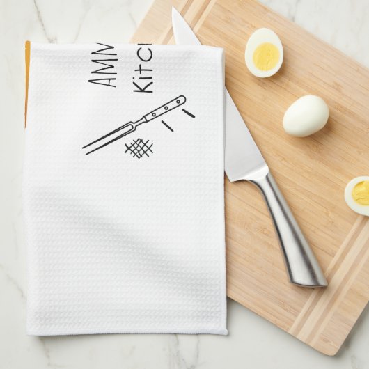 Individuelle Name Geschirrtuch (Viertel Falte)