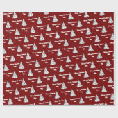 Individuelle Name Gift Wrap | Frohe Weihnachtsgesc Geschenkpapier (Flach)