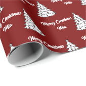 Individuelle Name Gift Wrap | Frohe Weihnachtsgesc Geschenkpapier (Rolleneckpunkt)