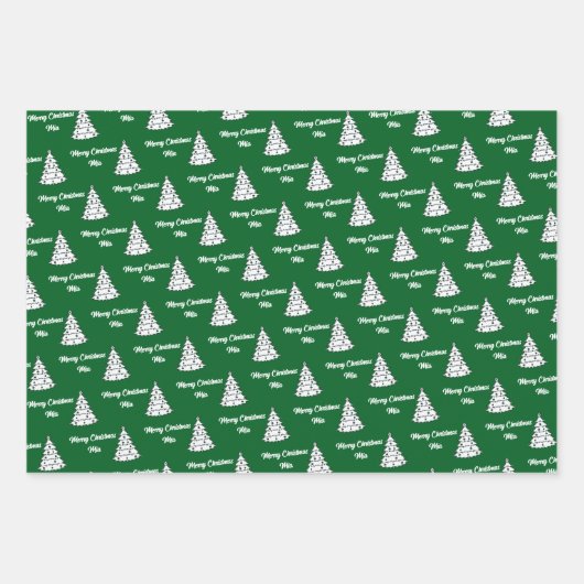 Individuelle Name Gift Wrap | Frohe Weihnachtsgesc Geschenkpapier Set (Vorderseite 2)
