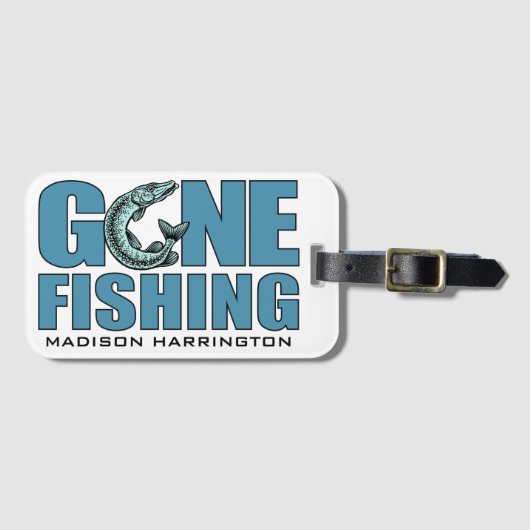 Individuelle Name GING FISCHEN Gepäckanhänger (Vorderseite (Horizontal))