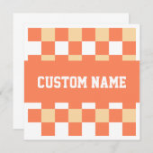 Individuelle Name Gingham Pattern Einladung (Vorne/Hinten)