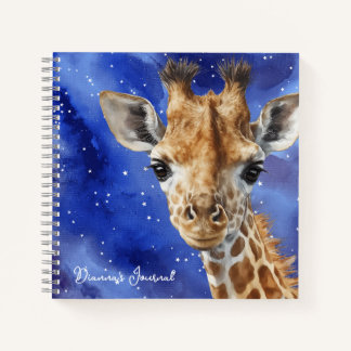 Individuelle Name Giraffe Journal Notizblock