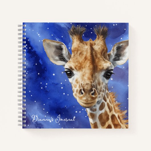 Individuelle Name Giraffe Journal Notizblock (Vorderseite)