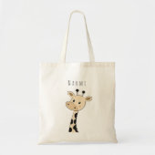 Individuelle Name Giraffe Kids Tragetasche (Vorne)