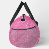 Individuelle Name Girly Imitats Rosa Glitzer Duffle Bag (Rechts)