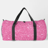 Individuelle Name Girly Imitats Rosa Glitzer Duffle Bag (Rückseite)