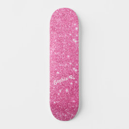 Individuelle Name Girly Imitats Rosa Glitzer Skateboard