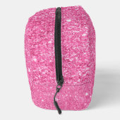 Individuelle Name Girly Imitats Rosa Glitzer Waschbeutel (Rechts)