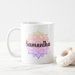 Individuelle Name Girly Pastel Mandala Tasse