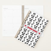 Individuelle Name + Gitter des Musical Notes-Plann Planer (Anzeige)