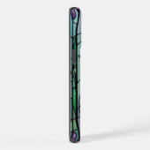 Individuelle Name Glass Floral Hummingbird iPhone Hülle (Rechte Seite)