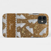 Individuelle Name Glitzer Engel Flügel Case-Mate iPhone Hülle (Rückseite (Horizontal))