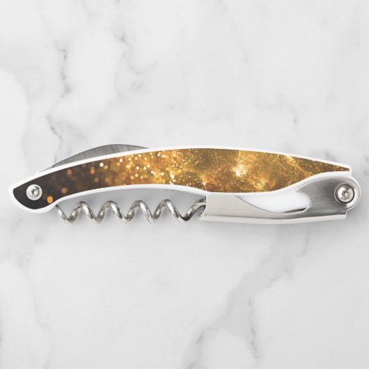 Individuelle Name Glitzer-Korkenzieher Kellnermesser (Rückseite)