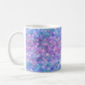 Individuelle Name Glitzer Lila Mermaid-Skala Kaffeetasse (Links)