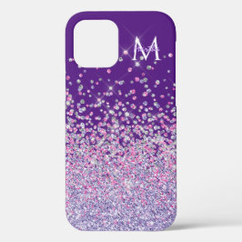 Individuelle Name Glitzer rosa lila funkelnd schic Case-Mate iPhone Hülle