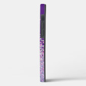 Individuelle Name Glitzer rosa lila funkelnd schic Case-Mate iPhone Hülle (Rückseite / Links)