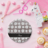 Individuelle Name Glitzer Volleyballs Pappteller (Party)