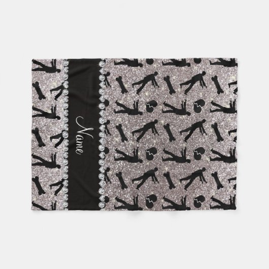 Individuelle Name Glitzer Zombies Fleecedecke (Vorderseite (Horizontal))