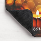 Individuelle Name Glows Pumpkins Autumnal Bokeh-Ef Mousepad (Ecke)