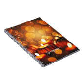 Individuelle Name Glows Pumpkins Autumnal Bokeh-Ef Notizblock (Rechte Seite)