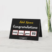 INDIVIDUELLE NAME Glückwunsch - Bachelor's Degree Karte (Rückseite)