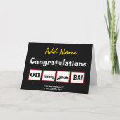 INDIVIDUELLE NAME Glückwunsch - Bachelor's Degree Karte (Rückseite)