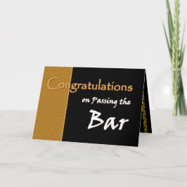 INDIVIDUELLE NAME Glückwunsch Bestanden Bar Prüfun Karte