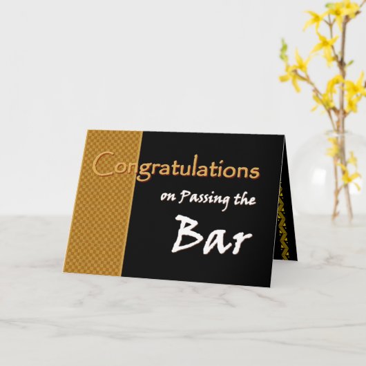 INDIVIDUELLE NAME Glückwunsch Bestanden Bar Prüfun Karte (Gelbe Blume)