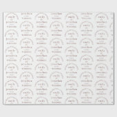 Individuelle Name Glückwunsch Newlyweds Hochzeit Geschenkpapier (Flach)