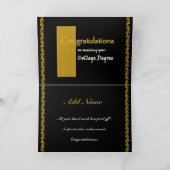 INDIVIDUELLE NAME Glückwunsch - Uni Graduate Karte (Innenseite)