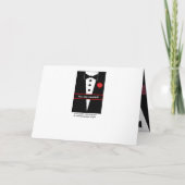 INDIVIDUELLE NAME Godson Einladung Three Tuxedos (Rückseite)